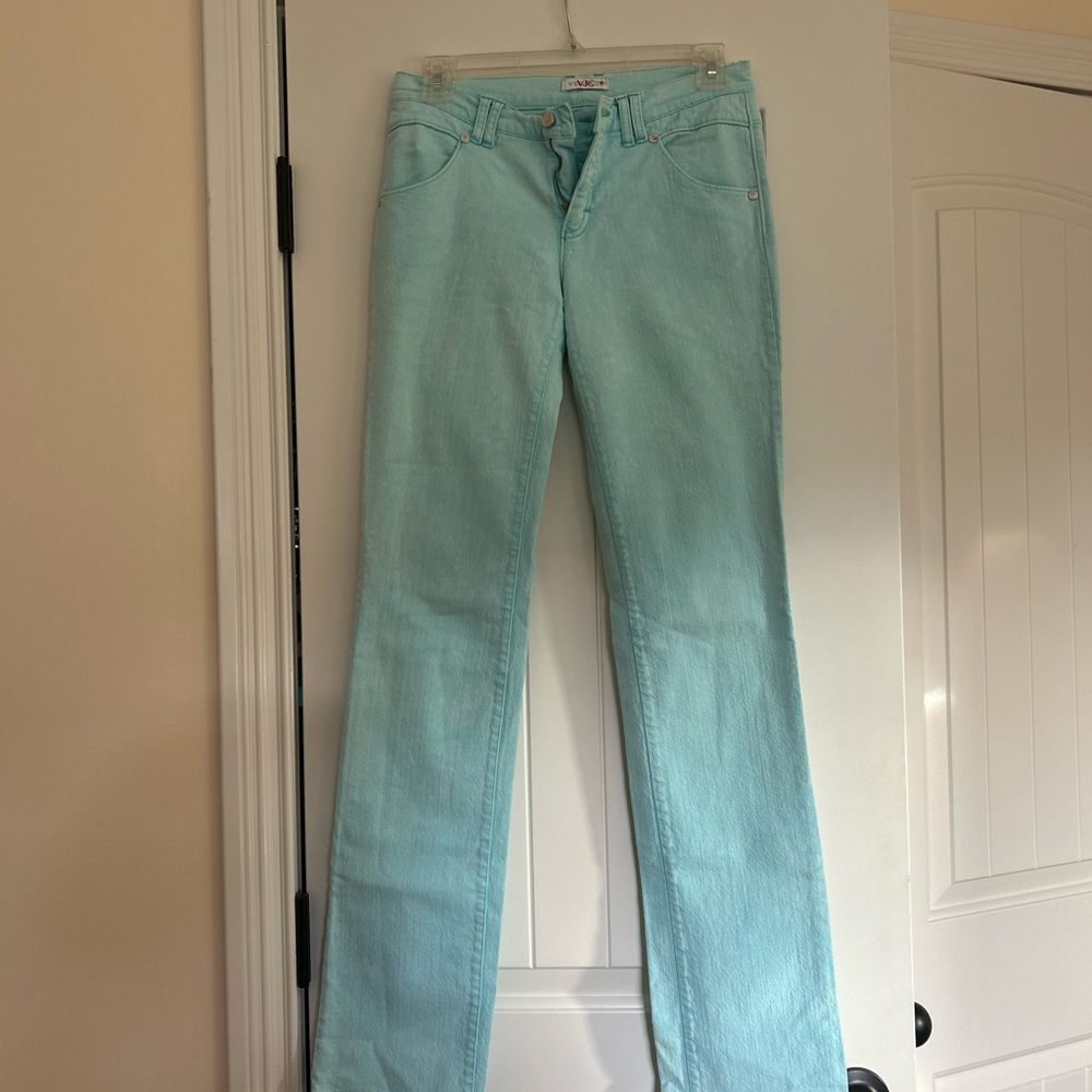 Versace Vintage Chic Light Mint Green Jeans